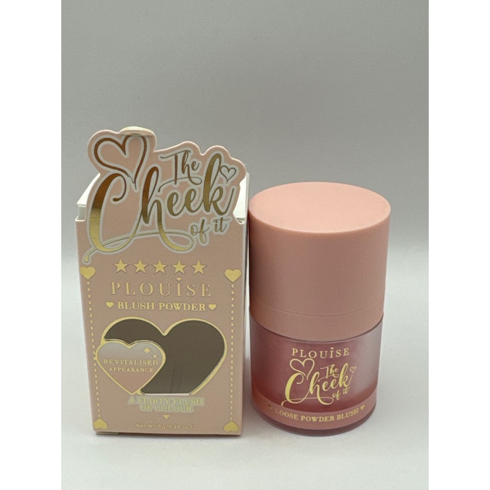 PLouise The Cheek of It Loose Powder Blush Flirty Floss Pink Sponge Tip 8g NEW